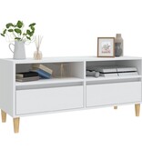 VidaXL Tv-meubel 100x34,5x44,5 cm bewerkt hout wit