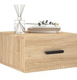 VidaXL Nachtkastje wandgemonteerd 35x35x20 cm sonoma eikenkleurig