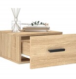 VidaXL Nachtkastje wandgemonteerd 35x35x20 cm sonoma eikenkleurig