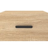 VidaXL Nachtkastje wandgemonteerd 35x35x20 cm sonoma eikenkleurig