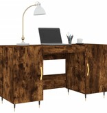 VidaXL Bureau 140x50x75 cm bewerkt hout gerookt eikenkleurig