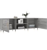 VidaXL Tv-meubel 150x30x50 cm bewerkt hout grijs sonoma eikenkleurig