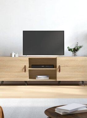 VidaXL Tv-meubel 150x30x50 cm bewerkt hout sonoma eikenkleurig