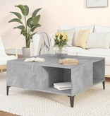 VidaXL Salontafel 80x80x36,5 cm bewerkt hout betongrijs