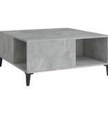 VidaXL Salontafel 80x80x36,5 cm bewerkt hout betongrijs