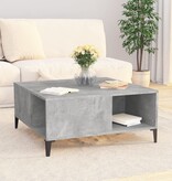 VidaXL Salontafel 80x80x36,5 cm bewerkt hout betongrijs