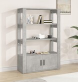 VidaXL Dressoir 80x30x119,5 cm bewerkt hout betongrijs