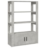 VidaXL Dressoir 80x30x119,5 cm bewerkt hout betongrijs