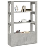 VidaXL Dressoir 80x30x119,5 cm bewerkt hout betongrijs