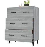 VidaXL Dressoir 69,5x34x90 cm bewerkt hout grijs sonoma eikenkleurig
