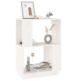 VidaXL Boekenkast/kamerscherm 51x25x70 cm massief grenenhout wit