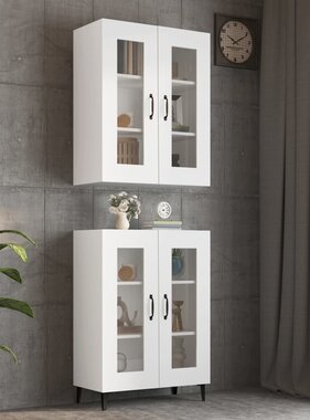 VidaXL Bovenkast 69,5x34x90 cm wit