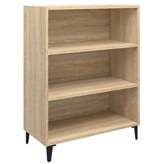 VidaXL Dressoir 69,5x32,5x90 cm bewerkt hout sonoma eikenkleurig