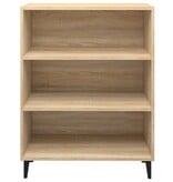 VidaXL Dressoir 69,5x32,5x90 cm bewerkt hout sonoma eikenkleurig