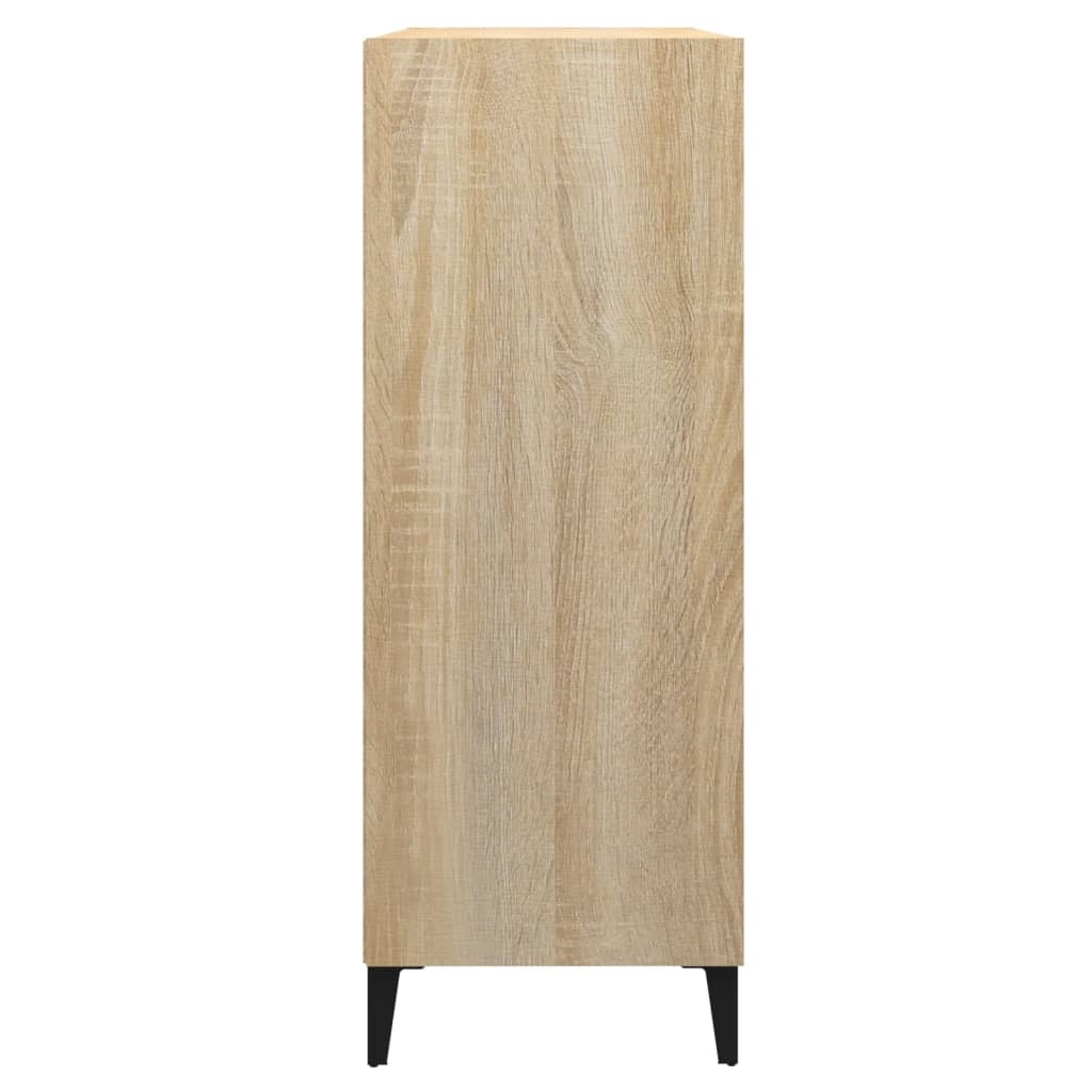 VidaXL Dressoir 69,5x32,5x90 cm bewerkt hout sonoma eikenkleurig