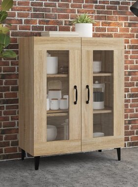 VidaXL Dressoir 69,5x34x90 cm bewerkt hout sonoma eikenkleurig