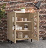 VidaXL Dressoir 69,5x34x90 cm bewerkt hout sonoma eikenkleurig