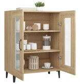 VidaXL Dressoir 69,5x34x90 cm bewerkt hout sonoma eikenkleurig