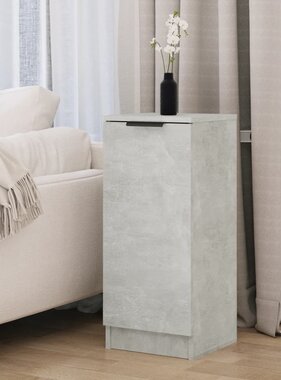 VidaXL Dressoir 30x30x70 cm bewerkt hout betongrijs