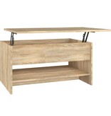 VidaXL Salontafel 80x50x40 cm bewerkt hout sonoma eikenkleurig