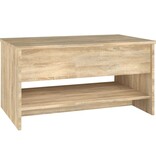 VidaXL Salontafel 80x50x40 cm bewerkt hout sonoma eikenkleurig