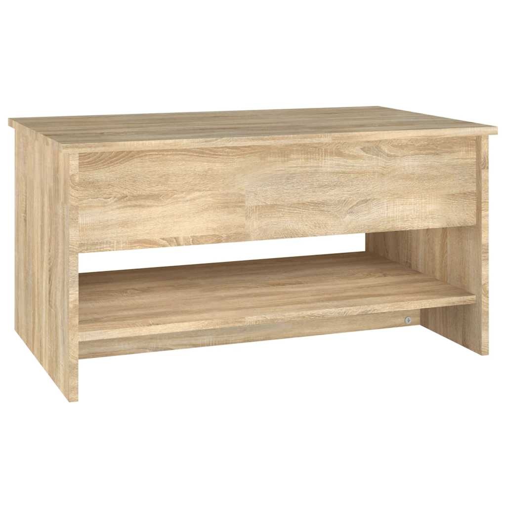 VidaXL Salontafel 80x50x40 cm bewerkt hout sonoma eikenkleurig