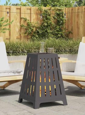 VidaXL Vuurkorf Zwart 50 x 50 x 70 cm Koudgewalst staal