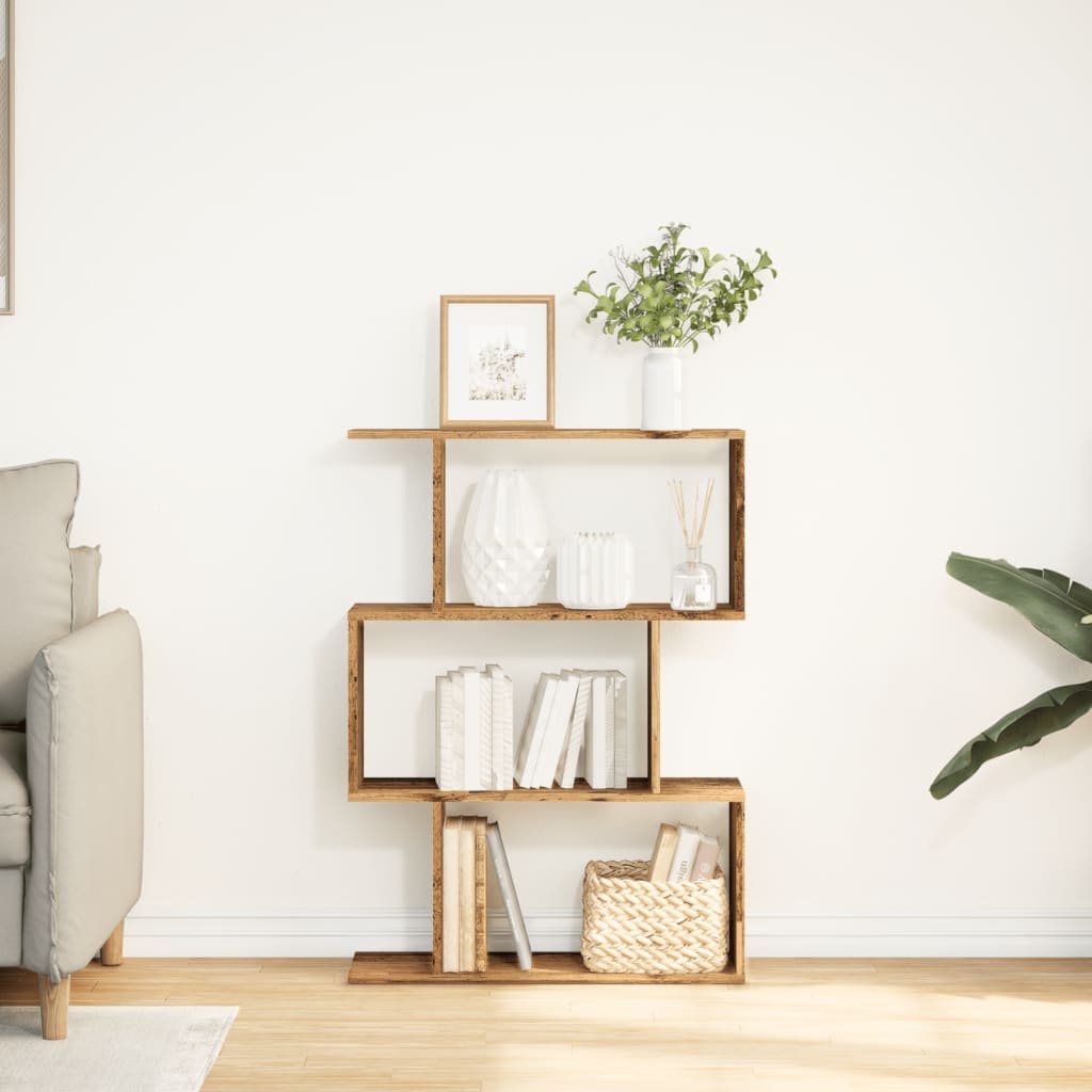 VidaXL Kamerscherm / boekenkast 3-laags 70x24x97 cm hout oud hout