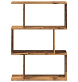 VidaXL Kamerscherm / boekenkast 3-laags 70x24x97 cm hout oud hout
