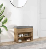 VidaXL Schoenenbank 62x32x50 cm bewerkt hout artisanaal eikenkleur