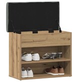 VidaXL Schoenenbank 62x32x50 cm bewerkt hout artisanaal eikenkleur