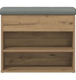 VidaXL Schoenenbank 62x32x50 cm bewerkt hout artisanaal eikenkleur