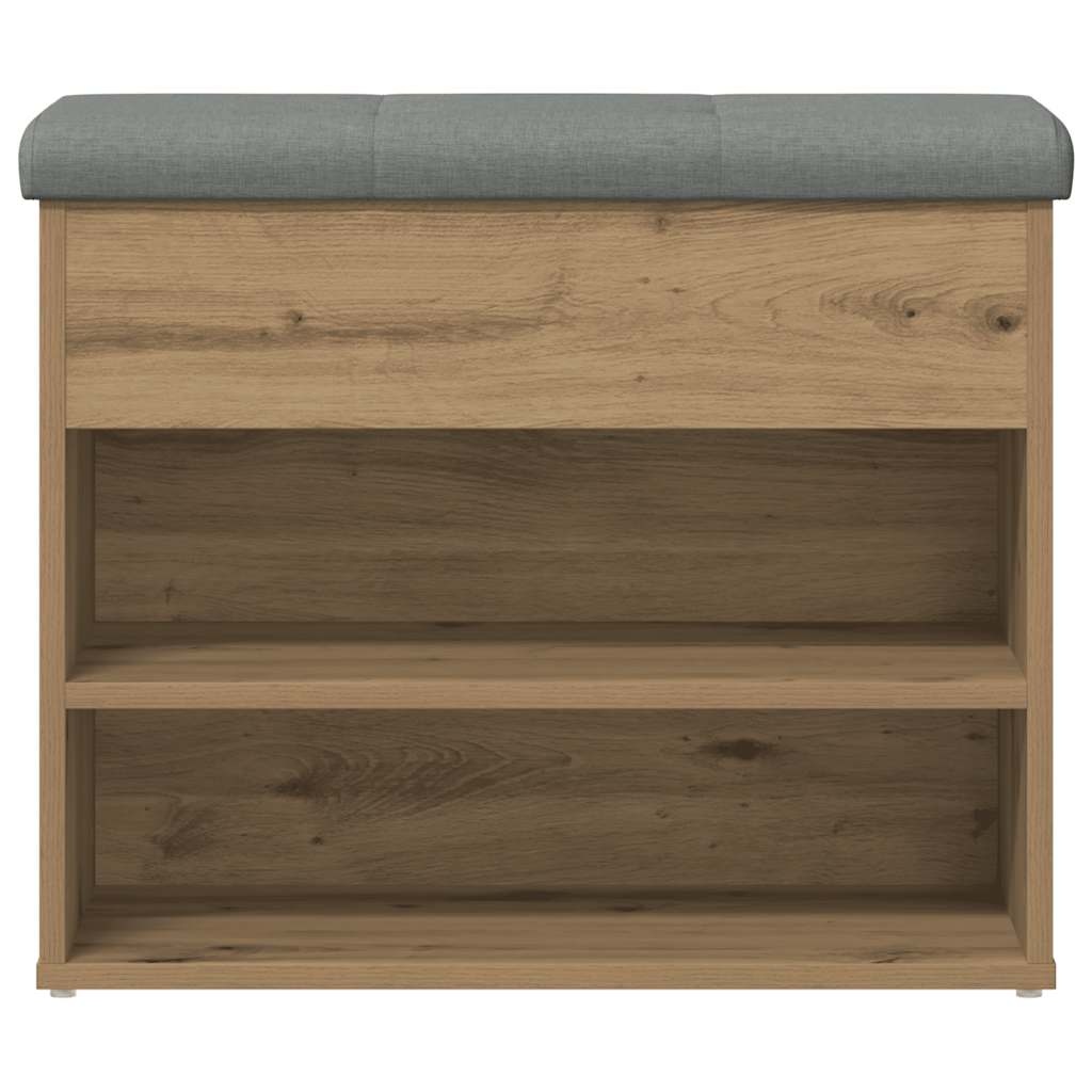 VidaXL Schoenenbank 62x32x50 cm bewerkt hout artisanaal eikenkleur