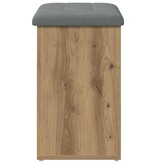 VidaXL Schoenenbank 62x32x50 cm bewerkt hout artisanaal eikenkleur