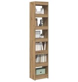 VidaXL Boekenkast/kamerscherm 40x30x198 cm artisanaal eikenkleur
