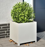 VidaXL Plantenbak 50x50x50 cm staal wit