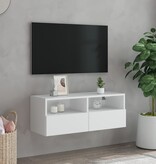 VidaXL Tv-wandmeubel 80x30x30 cm bewerkt hout wit