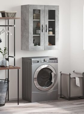 VidaXL Wandkast 69,5x34x90 cm bewerkt hout betongrijs