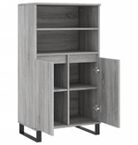 VidaXL Hoge kast 60x36x110 cm bewerkt hout grijs sonoma eikenkleurig