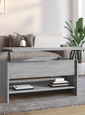 VidaXL Salontafel 80x50x40 cm bewerkt hout grijs sonoma eiken