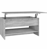 VidaXL Salontafel 80x50x40 cm bewerkt hout grijs sonoma eiken