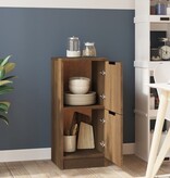 VidaXL Dressoir 30x30x70 cm bewerkt hout bruin eikenkleur