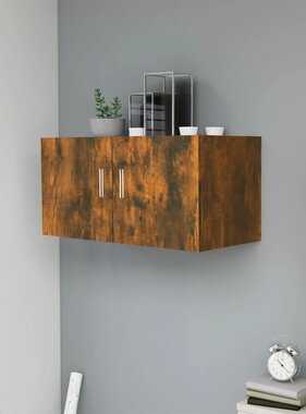 VidaXL Hangkast 80x39x40 cm bewerkt hout gerookt eikenkleurig