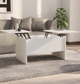 VidaXL Salontafel 80x50x42,5 cm bewerkt hout wit