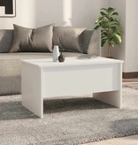 VidaXL Salontafel 80x50x42,5 cm bewerkt hout wit