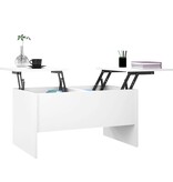 VidaXL Salontafel 80x50x42,5 cm bewerkt hout wit