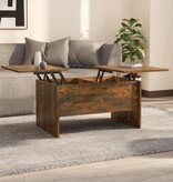 VidaXL Salontafel 80x50x42,5 cm bewerkt hout gerookt eikenkleurig