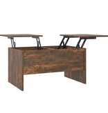 VidaXL Salontafel 80x50x42,5 cm bewerkt hout gerookt eikenkleurig