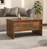 VidaXL Salontafel 80x50x42,5 cm bewerkt hout gerookt eikenkleurig
