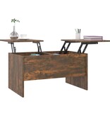 VidaXL Salontafel 80x50x42,5 cm bewerkt hout gerookt eikenkleurig